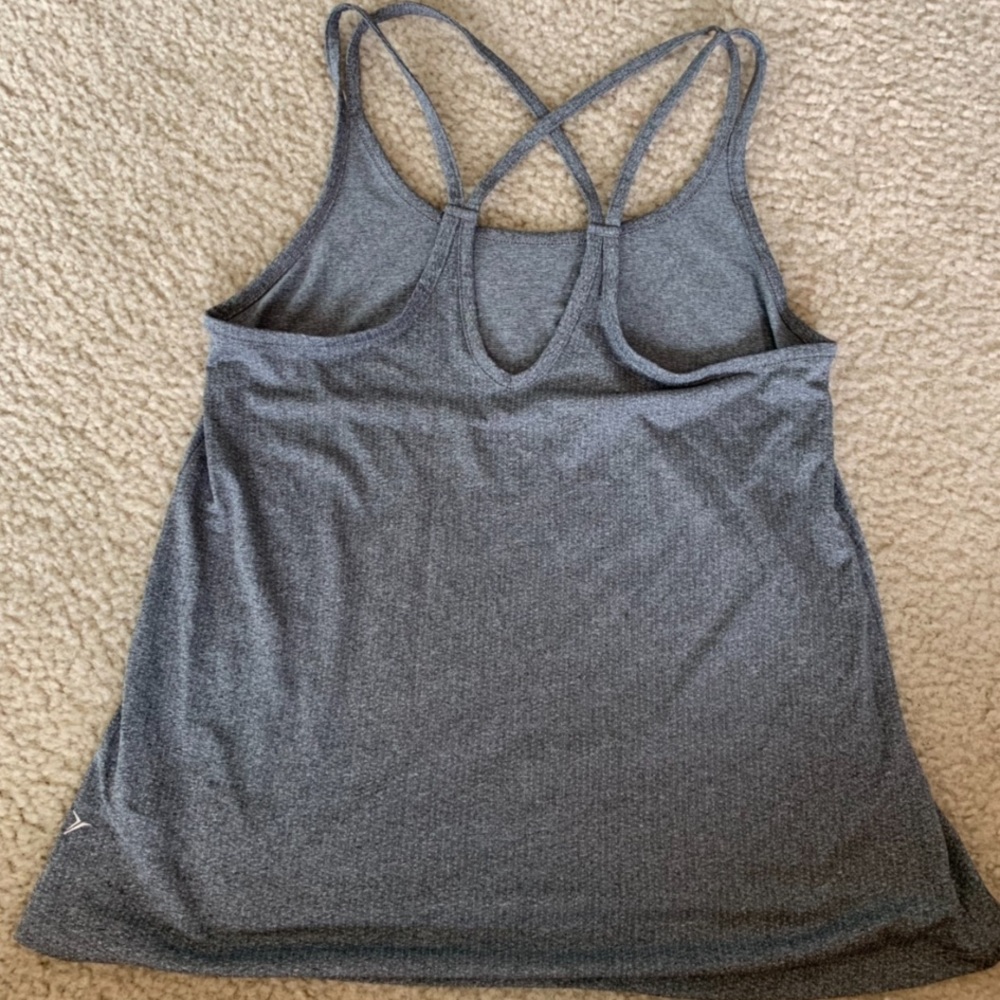 Gray strappy workout tank- Old Navy
